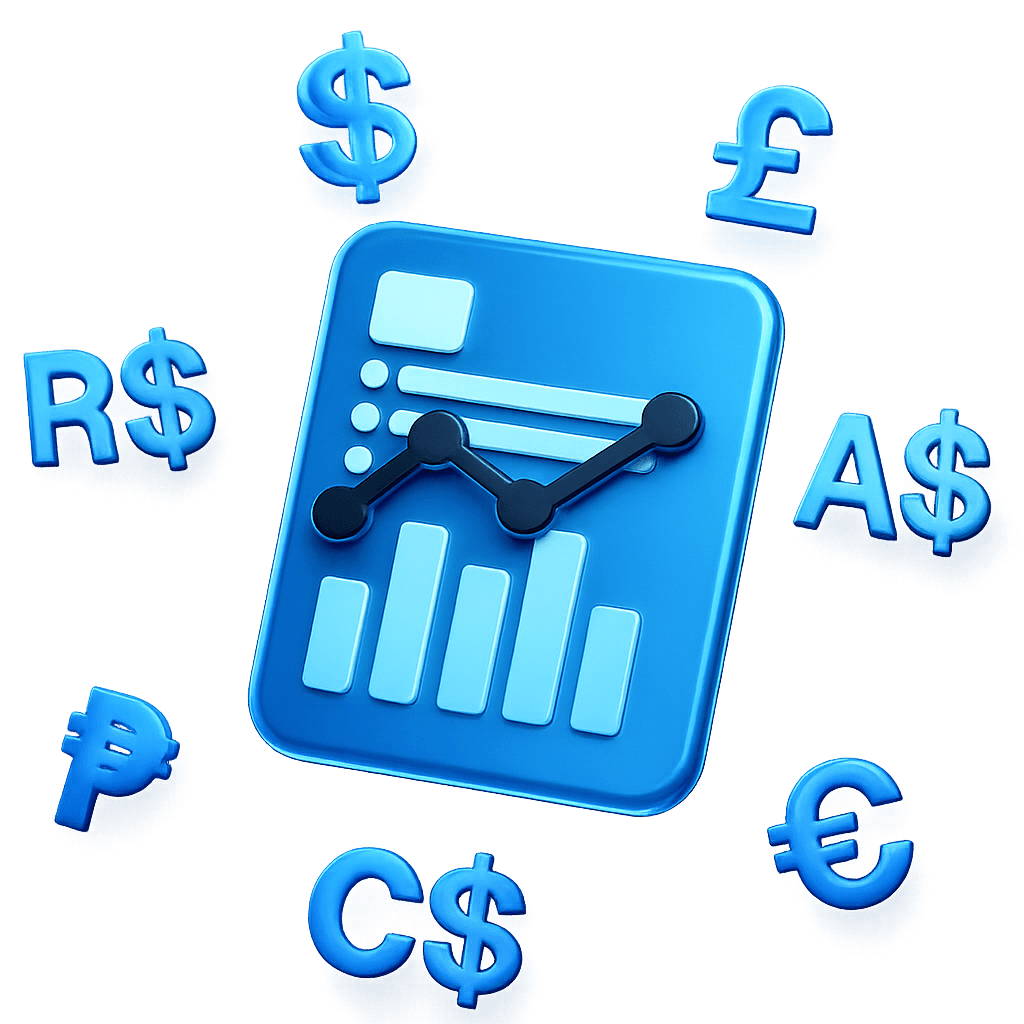Currency variety illustration