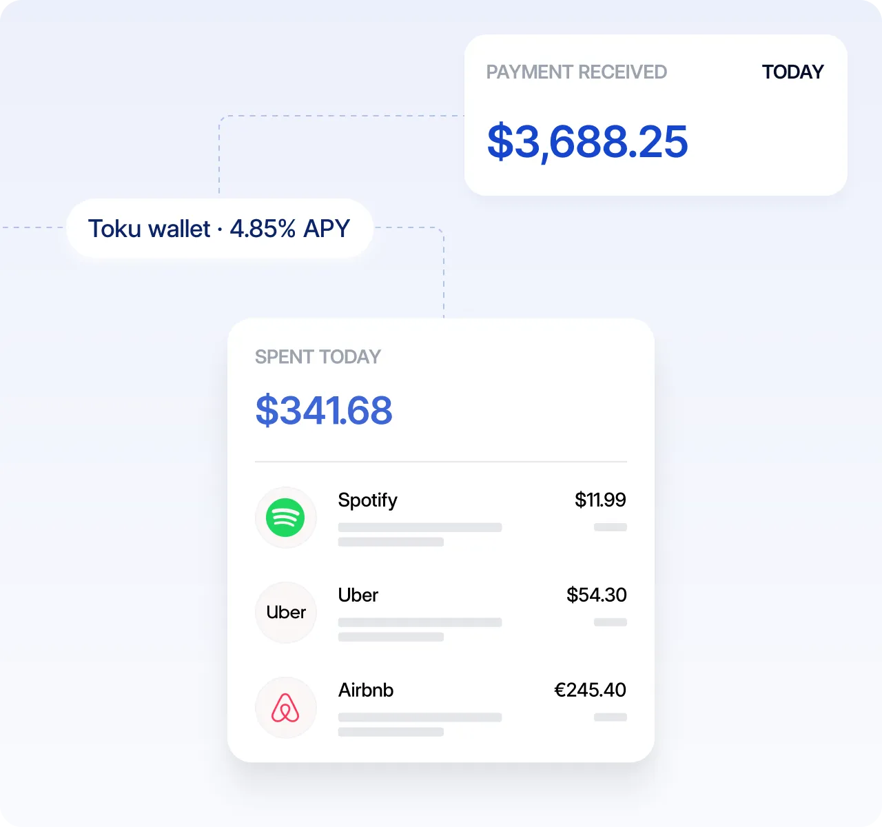Earning and spending stablecoin balances